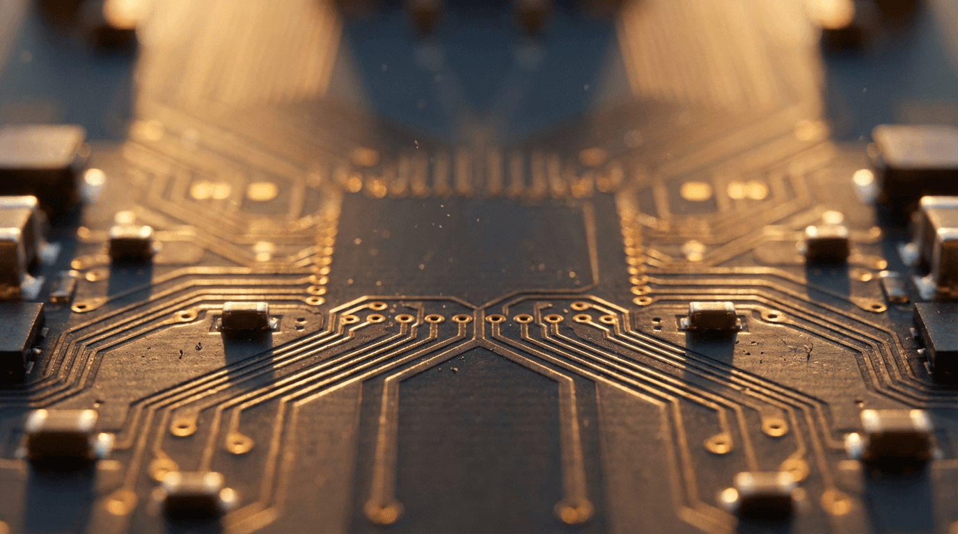 Close up of circuit board